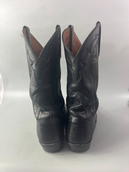 Lucchese 2000 Black Calf Skin Leather Western Boots Men Size 8 1/2 EE main image 10